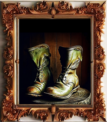 Vintage 1917 Soldier’s Boots - Distressed Leather Masterpiece