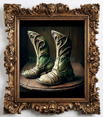 Men's Antique Art Nouveau Filigree Boot Artifact – Late 19th Century (Circa 1890–1900)