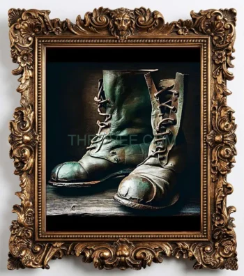 Men's Antique Oxidized Spruce Lace-Up Boots Artifact – Late 19th Century (Circa 1885–1898)