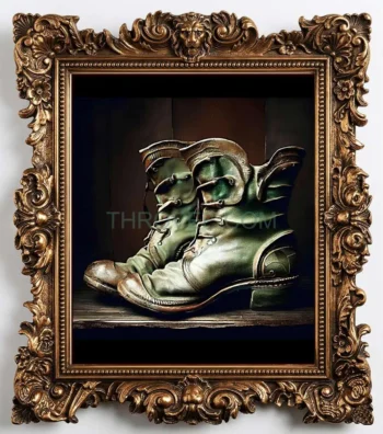Men's Antique Flap-Top Verdigris Boot Artifact – Late 19th Century (Circa 1880–1895)